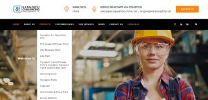 建站案例- 石油设备杭州川空通用公司选择百客聚建站服务-网站层级架构清晰